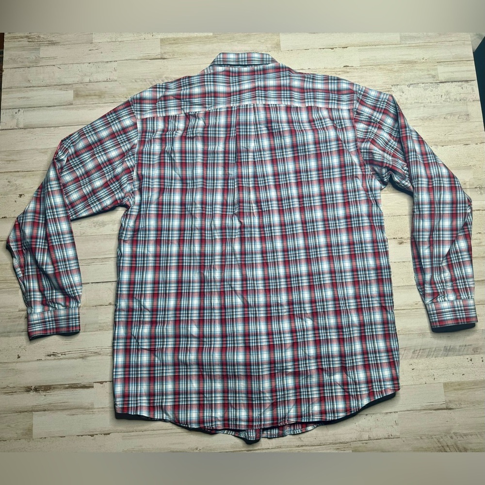 CINCH Shirt Adult 2XL Plaid Western Cowboy Rodeo Cotton Mens Red - Picture 7 of 9